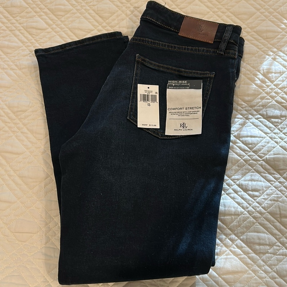Ralph Lauren High Rise Ankle Straight Jeans Sz 10/30